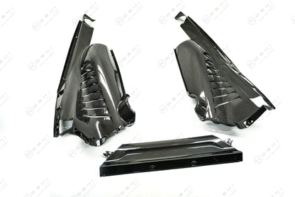 Ferrari F8 – Carbon Fiber Engine Covers Trim Set - Carbon Fibre