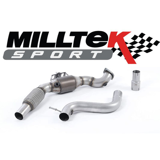 Milltek Sport - Ford Mustang 2.3 Ecoboost 2015 on Large Bore Downpipe and Hi Flow Sports Cat - Fits OE Only