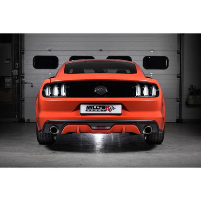 Milltek Exhaust  Ford Mustang 2.3 Ecoboost (Fastback) Cat Back Exhaust System Resonated Dual Black Tips SSXFD174