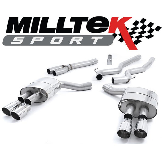 Milltek Sport - Ford Mustang 2.3 Ecoboost (Fastback) 2015 on Cat Back Exhaust System Non Resonated Quad SSXFD178