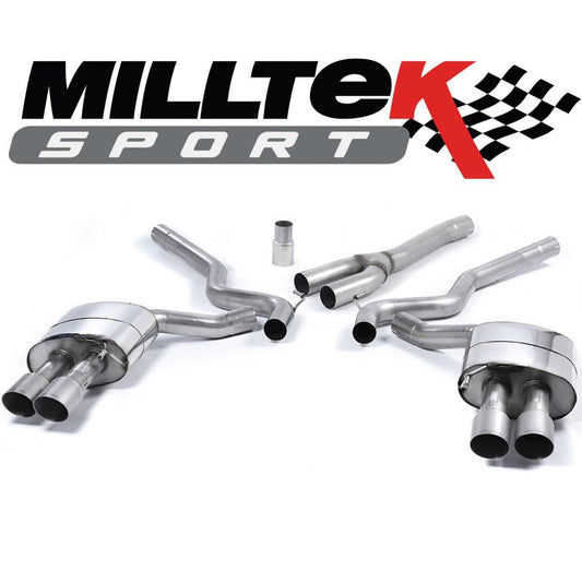 Milltek Sport - Ford Mustang 2.3 Ecoboost (Fastback) 2015 on Cat Back Exhaust System Non Resonated Quad SSXFD179