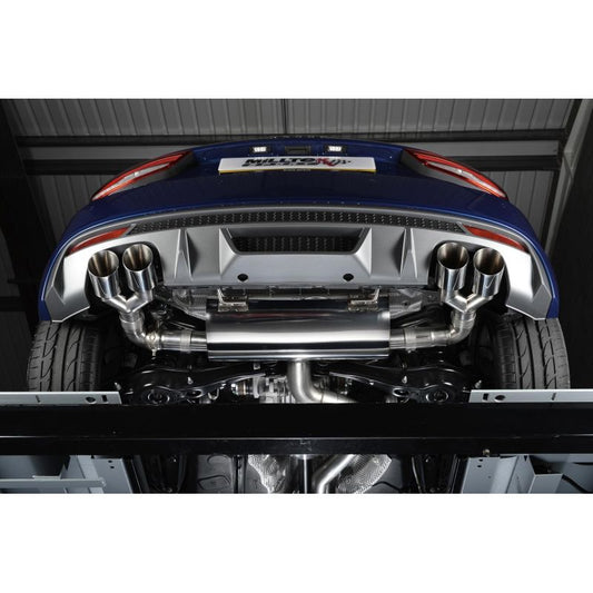 Milltek Sport - Audi S1 2.0 TFSi Quattro 2014 on Cat back Exhaust System Non Resonated Quad Polish Round SSXAU492