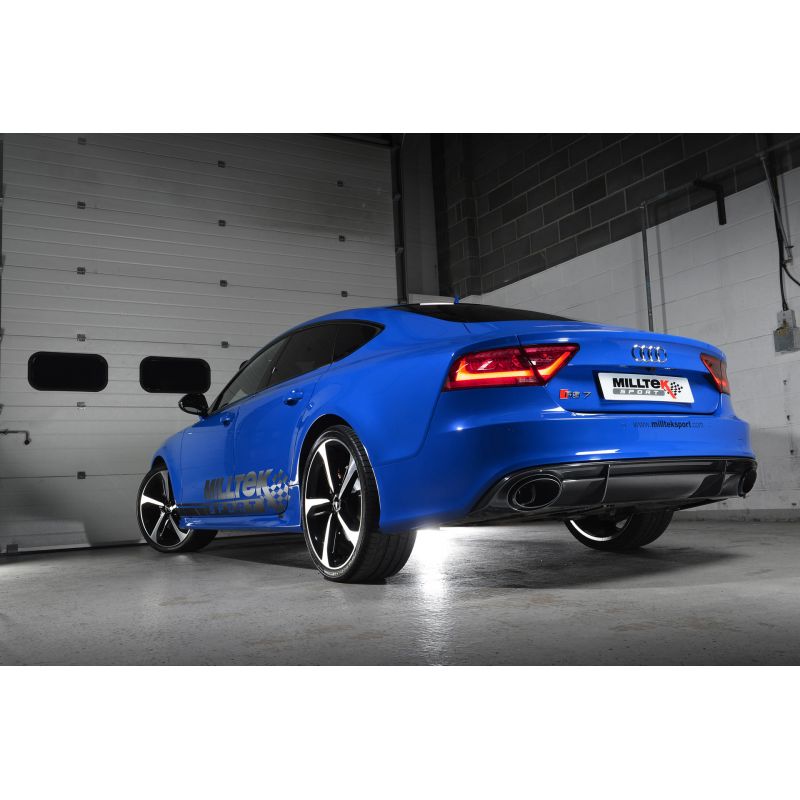 Milltek Exhaust  Audi RS7 C7 Sportback 4.0 V8 TFSi Biturbo Large Bore Downpipes and Hi Flow Sports Cats SSXAU554