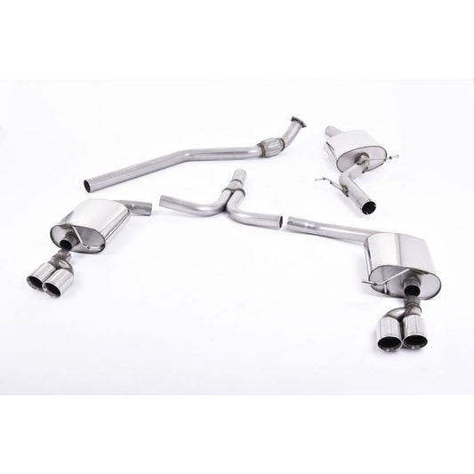 Milltek Exhaust - Audi A4 2.0 TFSI S LINE B8 (2WD AND QUATTRO TIPTRONIC-ONLY) SALOON & AVANT Cat-back Exhaust SSXAU303