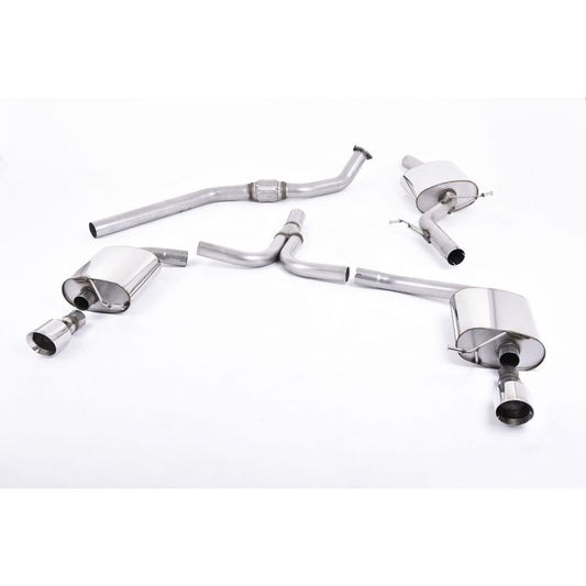 Milltek Exhaust - Audi A4 2.0 TFSI S LINE B8 (2WD AND QUATTRO TIPTRONIC-ONLY) SALOON & AVANT Cat-back Exhaust SSXAU302