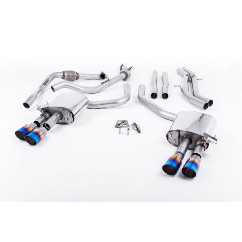 Milltek Sport - Audi S4 3.0 Turbo V6 B9 - Saloon/Sedan and Avant (Non Sport Diff Cars) 2016-2018 Cat-back Exhaust SSXAU654