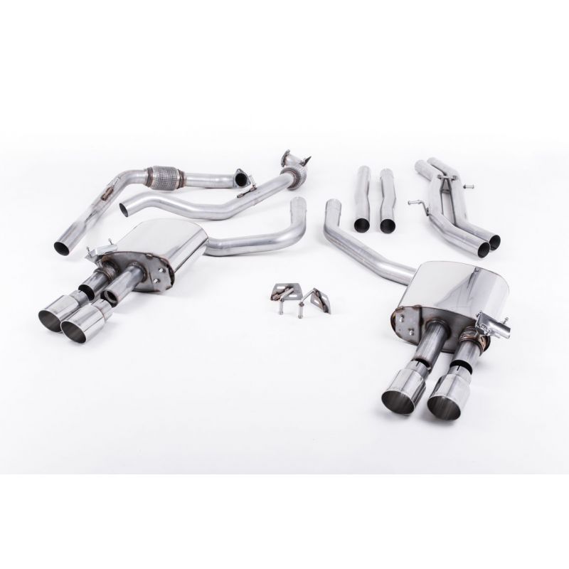 Milltek Sport - Audi S4 3.0 Turbo V6 B9 - Saloon/Sedan and Avant (Non Sport Diff Cars) 2016-2018 Cat-back Exhaust SSXAU655