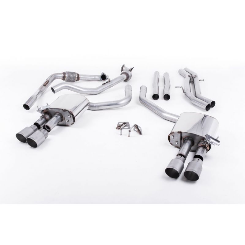 Milltek Sport - Audi S4 3.0 Turbo V6 B9 - Saloon/Sedan and Avant (Non Sport Diff Cars) 2016-2018 Cat-back Exhaust SSXAU657