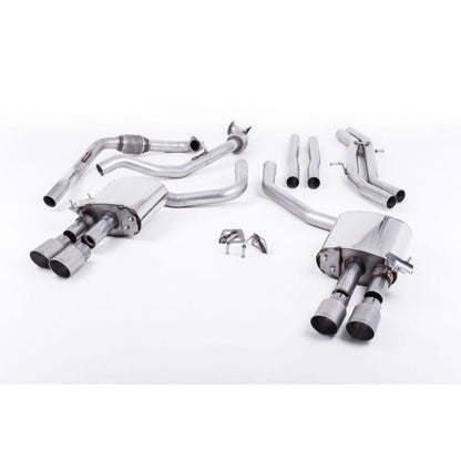 Milltek Sport - Audi S4 3.0 Turbo V6 B9 - Saloon/Sedan and Avant (Non Sport Diff Cars) 2016-2018 Cat-back Exhaust SSXAU657