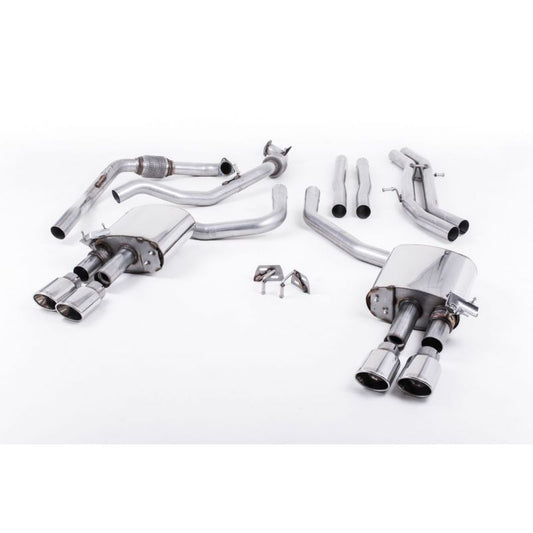 Milltek Sport - Audi S4 3.0 Turbo V6 B9 -Saloon/Sedan and Avant (Non Sport Diff Cars) 2016-2018 Cat-back Exhaust SSXAU659