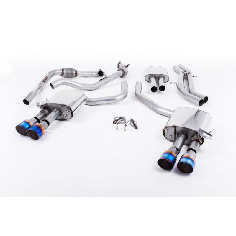 Milltek Sport - Audi S4 3.0 Turbo V6 B9 - Saloon/Sedan and Avant (Non Sport Diff Cars) 2016-2018 Cat-back Exhaust SSXAU643