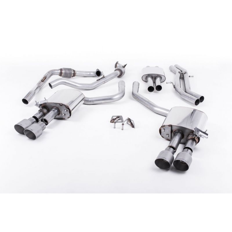 Milltek Sport - Audi S4 3.0 Turbo V6 B9 - Saloon/Sedan and Avant (Non Sport Diff Cars) 2016-2018 Cat-back Exhaust SSXAU642