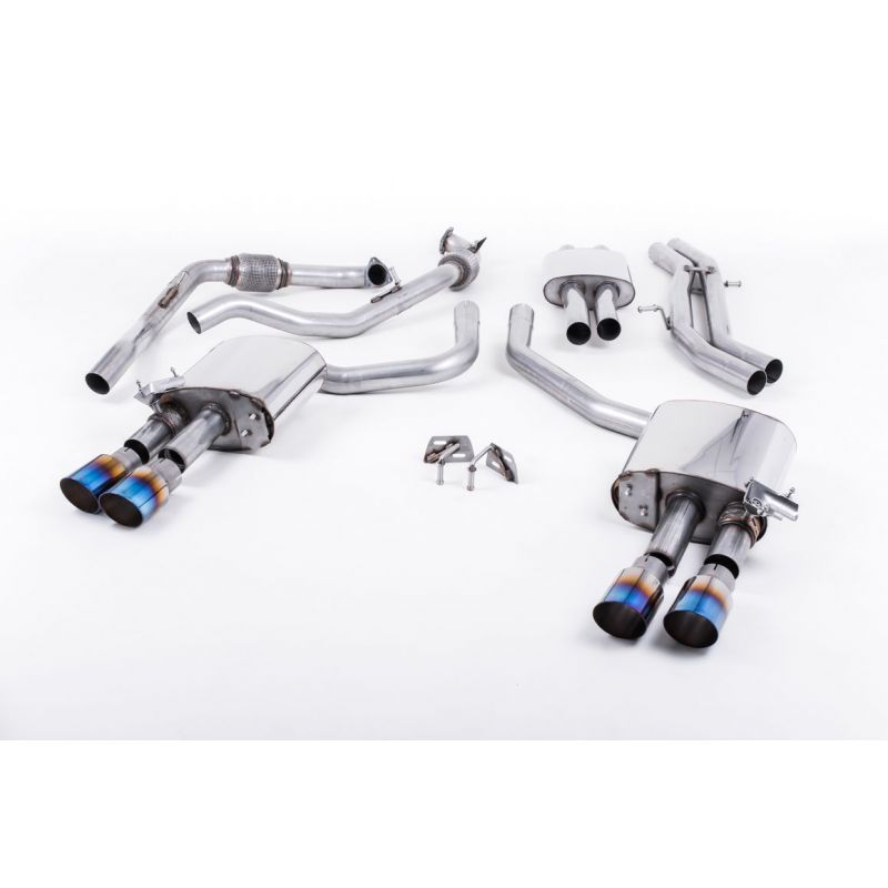 Milltek Sport - Audi S4 3.0 Turbo V6 B9 - Saloon/Sedan and Avant (Non Sport Diff Cars) 2016-2018 Cat-back Exhaust SSXAU647