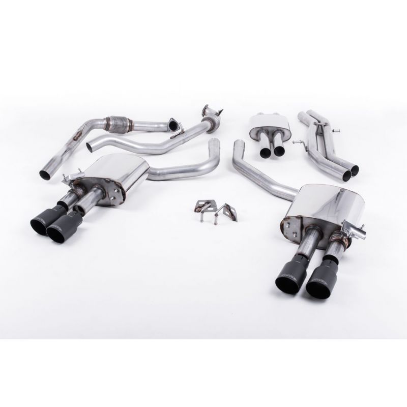 Milltek Sport - Audi S4 3.0 Turbo V6 B9 - Saloon/Sedan and Avant (Non Sport Diff Cars) 2016-2018 Cat-back Exhaust SSXAU645