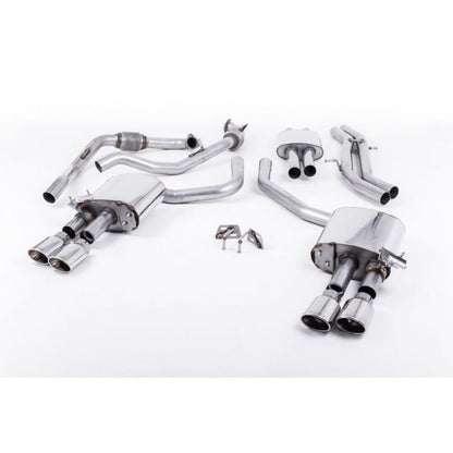 Milltek Sport - Audi S4 3.0 Turbo V6 B9 -Saloon/Sedan and Avant (Non Sport Diff Cars) 2016-2018 Cat-back Exhaust SSXAU648