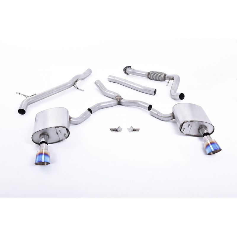 Milltek Exhaust - Audi A4 2.0 TFSI B9 Quattro Saloon & Avant Cat-back Exhaust (Non GPF Equipped Models) SSXAU618