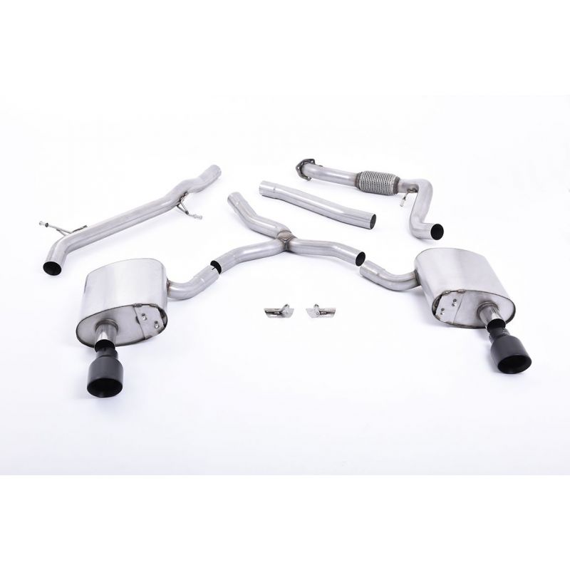 Milltek Exhaust - Audi A4 2.0 TFSI B9 Quattro Saloon & Avant Cat-back Exhaust (Non GPF Equipped Models Only) SSXAU615