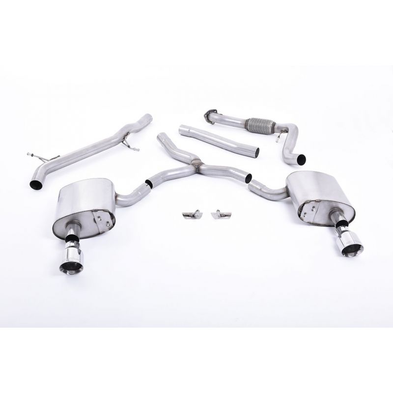 Milltek Exhaust - Audi A4 2.0 TFSI B9 Quattro Saloon & Avant Cat-back Exhaust (Non GPF Equipped Models Only) SSXAU616