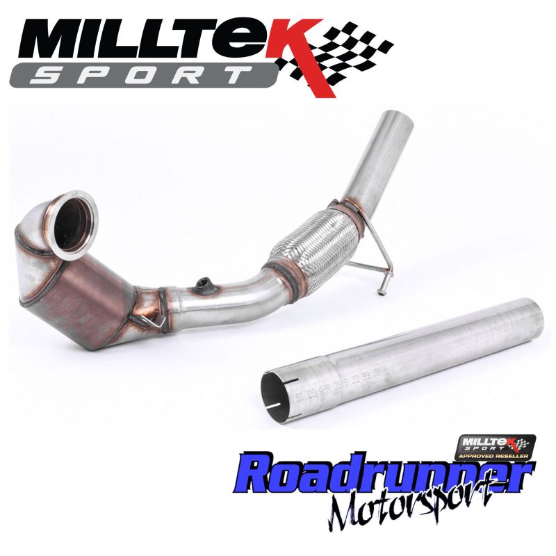 Milltek Sport - Volkswagen Polo GTI 1.8 TSI 192PS (3 & 5 door) 2015 to 2020 Large Bore Downpipe and Hi-Flow Sports Cat SSXVW453