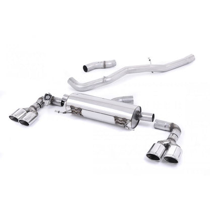 Milltek Sport - Audi S1 2.0 TFSi Quattro 2014 on Cat back Exhaust System Non Resonated Quad Polish Oval SSXAU491