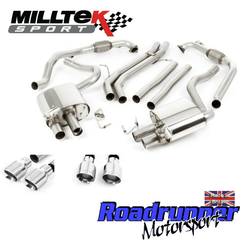 Milltek Sport - Audi S4 3.0 Turbo V6 B9 - Saloon/Sedan and Avant (Non Sport Diff Cars) Cat-back Exhaust (Non OPF/GPF Models) SS