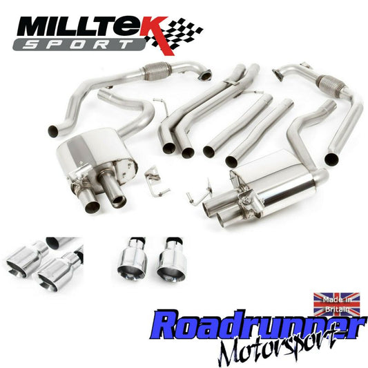 Milltek Sport - Audi S5 3.0 V6 Turbo Sportback B9 (Non Sport Diff Models Only with or without Brace Bars) Cat-back Exhaust (Non