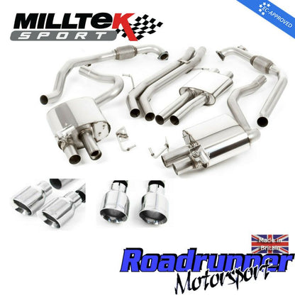 Milltek Sport - Audi S4 3.0 Turbo V6 B9 - Saloon/Sedan and Avant (Non Sport Diff Cars) Cat-back Exhaust (Non OPF/GPF Models) SSX