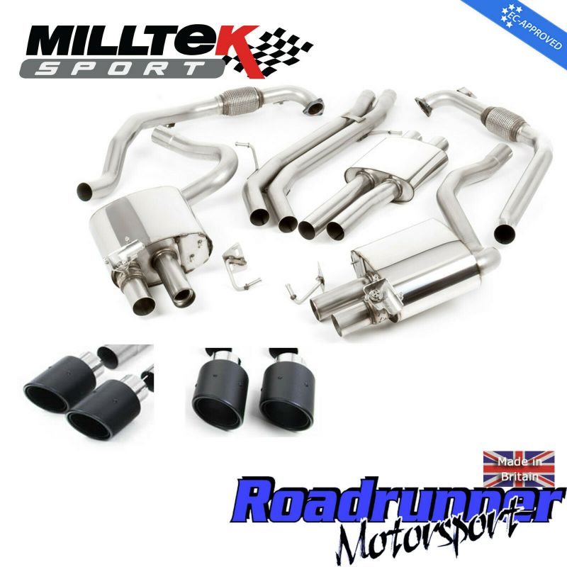 Milltek Sport - Audi S4 3.0 Turbo V6 B9 - Saloon/Sedan and Avant (Non Sport Diff Cars) Cat-back Exhaust (Non OPF/GPF Models) SSX