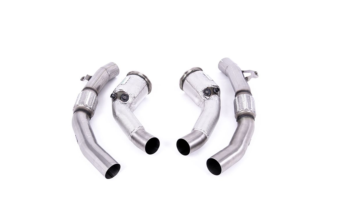 Milltek Sport - Audi RS7 C8 4.0 V8 bi-turbo (OPF/GPF Models) Large-bore De-cat Downpipes Inc GPF Bypass SSXAU870