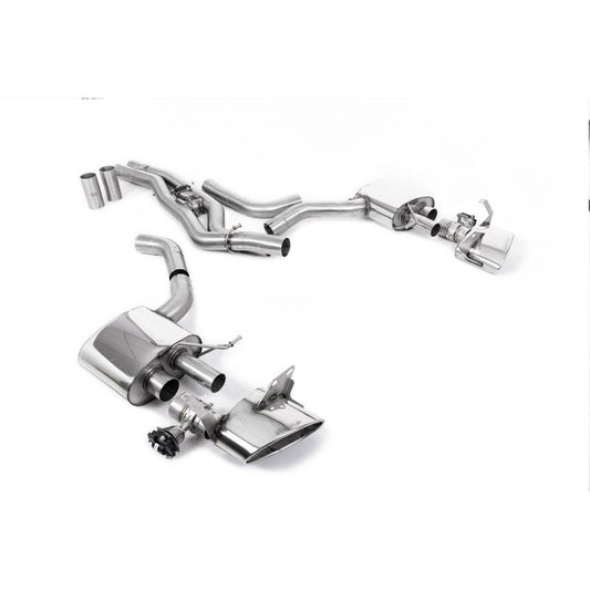 Milltek Exhaust - Audi RS6 C8 4.0 V8 bi-turbo (OPF/GPF Models) Front Pipe-back Exhaust System (Twin 80mm) SSXAU862