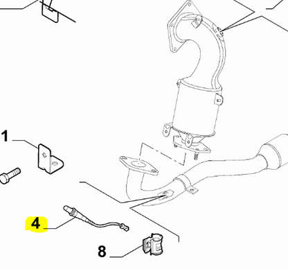 Genuine Abarth Post Cat Lambda Sensor - 500 Abarth - With Euro 6 Emissions