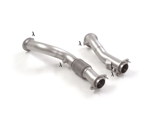 Ragazzon Stainless Steel cat replacement pipes group N left/right BMW G80(Sedan) 3.0 Competition (353kW / 375kW) 2021>> (50.1042.80)