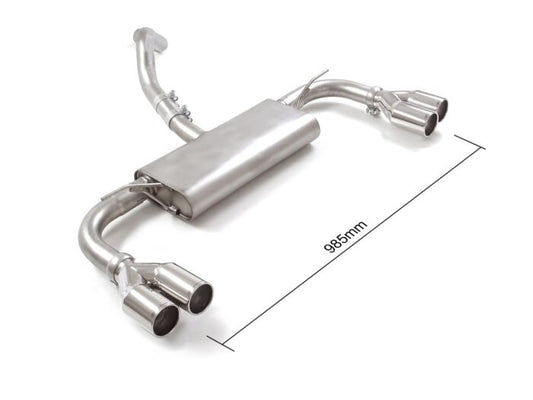 Ragazzon Stainless steel rear silencer left/right FORD 1.0 Ecoboost (92kW / 92kW Hybrid - NO Multilink) 2018>> (50.1071.26)