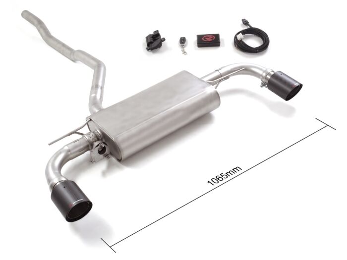 Ragazzon Stainless steel rear silencer left/right BMW 118i (100kW) 11/2020>> (50.1088.74)