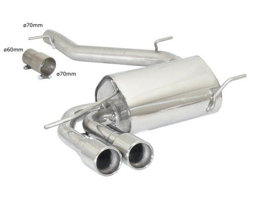 Ragazzon Stainless Steel rear silencer AUDI S3 2.0TFSI (195kW) 2007>> (50.0916.26)