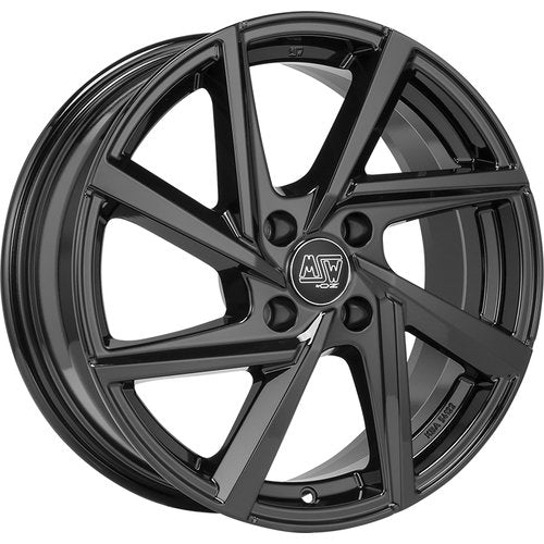 17" Msw 80-4 By Oz Racing Gloss Black Set Of 4 Alloy Wheels 17x7 Et37 Pcd 4x100 For Abarth 500 / 595 / 695