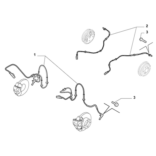 Genuine Abarth Rear ABS Sensor - TMC Motorsport