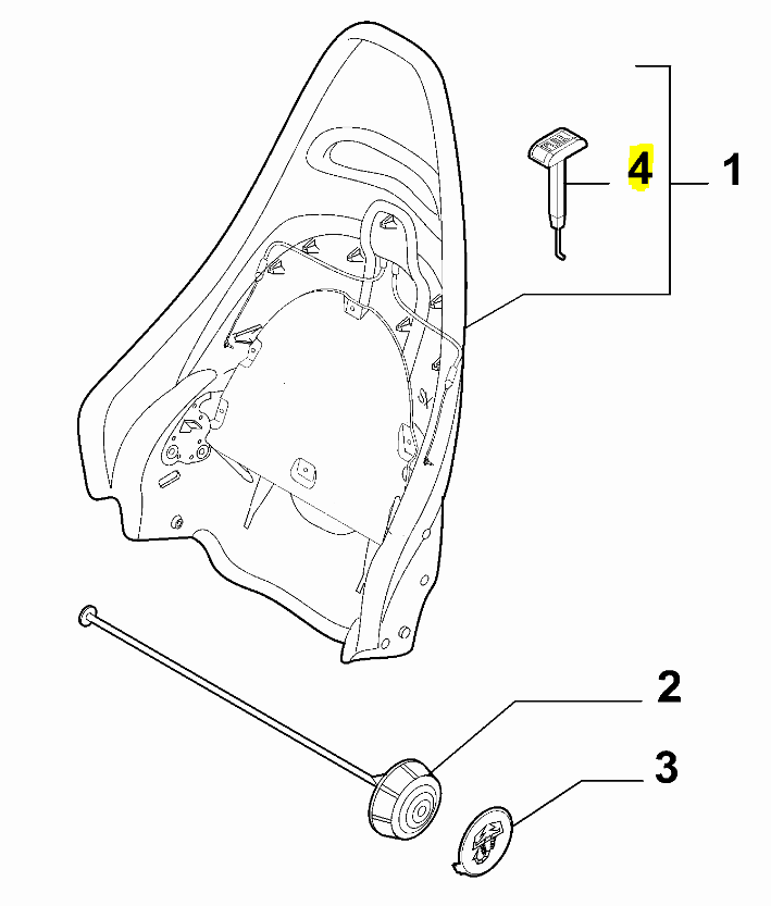 Genuine Abarth Seat Pull Handle for Sabelt Seat