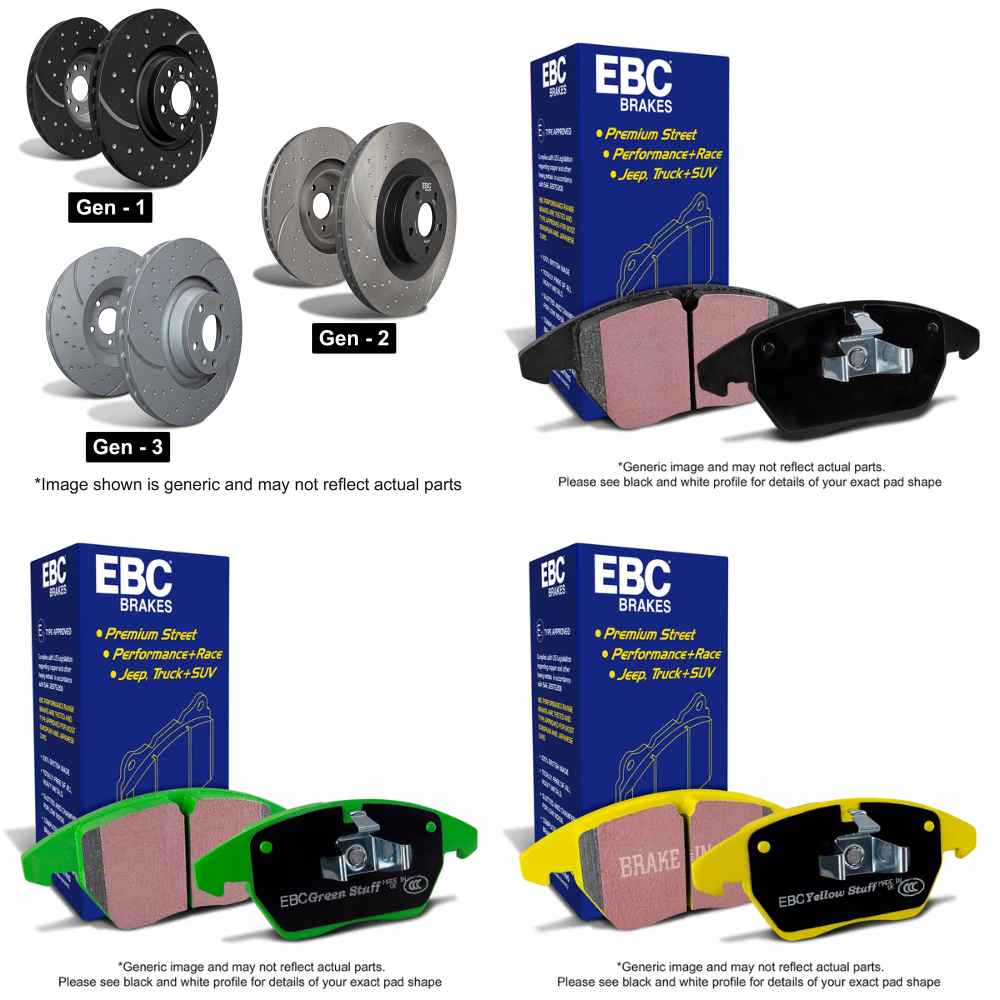 Abarth 124 Spider EBC Brake Pads and Discs Kit for Brembo Calliper