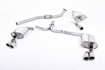 Milltek Exhaust  Audi A4 2.0 TFSI S LINE B8 (2WD AND QUATTRO MANUAL-ONLY) SALOON & AVANT Cat-back Exhaust SSXAU249