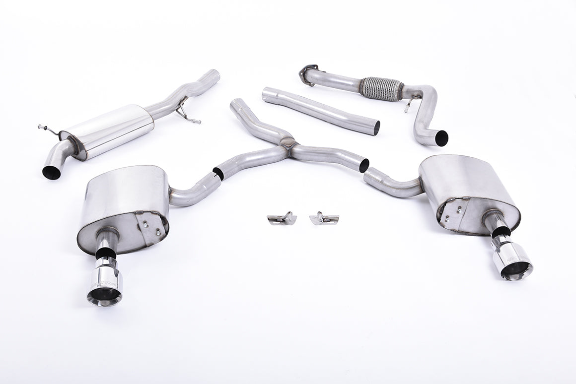 Milltek Exhaust  Audi A4 2.0 TFSI B9 Quattro Saloon & Avant Cat-back Exhaust (Non GPF Equipped Models Only) SSXAU612