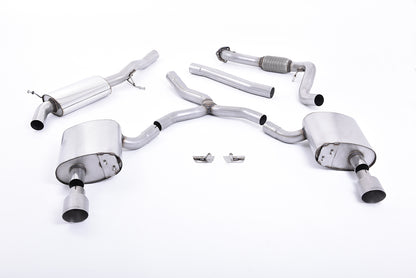 Milltek Exhaust  Audi A4 2.0 TFSI B9 Quattro Saloon & Avant Cat-back Exhaust (Non GPF Equipped Models Only) SSXAU613