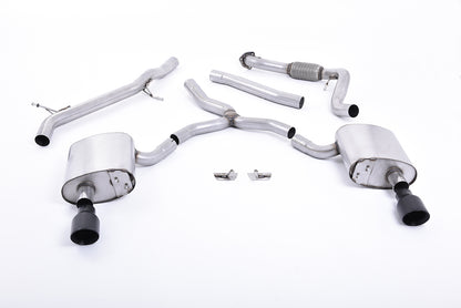 Milltek Exhaust  Audi A4 2.0 TFSI B9 Quattro Saloon & Avant Cat-back Exhaust (Non GPF Equipped Models Only) SSXAU615