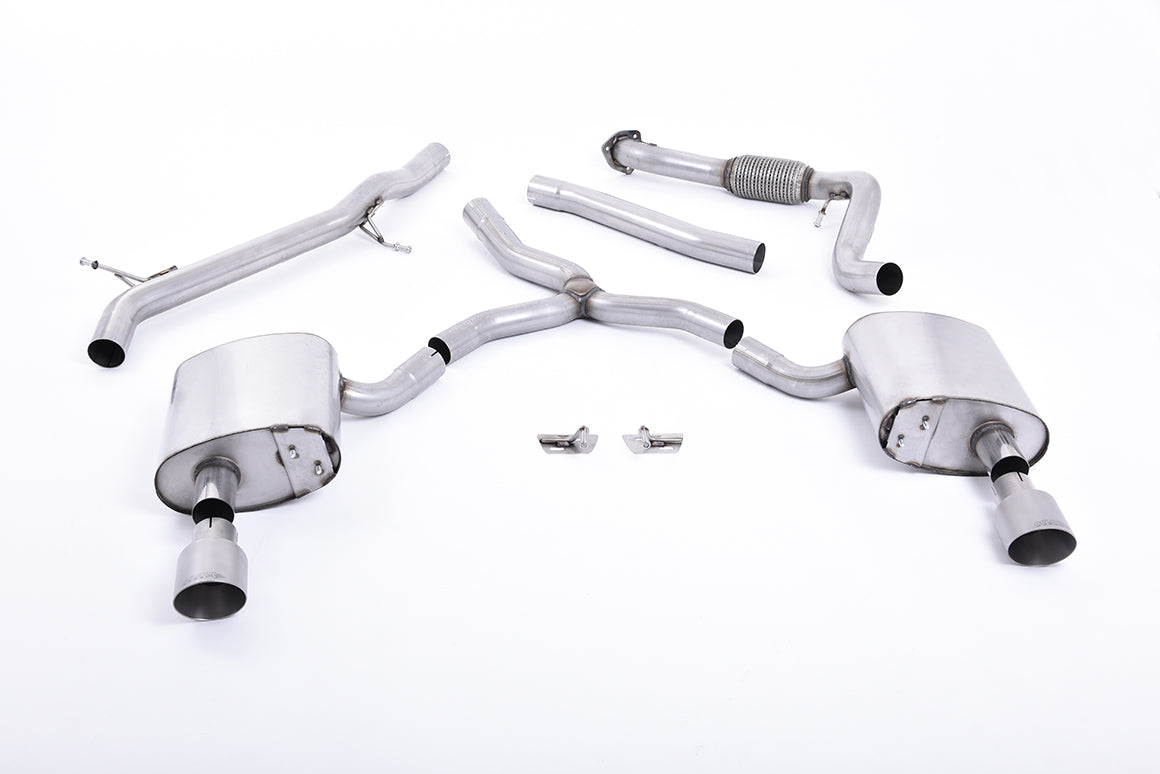 Milltek Exhaust  Audi A4 2.0 TFSI B9 Quattro Saloon & Avant Cat-back Exhaust (Non GPF Equipped Models Only) SSXAU617