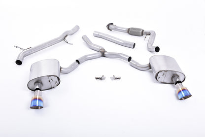 Milltek Exhaust  Audi A4 2.0 TFSI B9 Quattro Saloon & Avant Cat-back Exhaust (Non GPF Equipped Models) SSXAU618