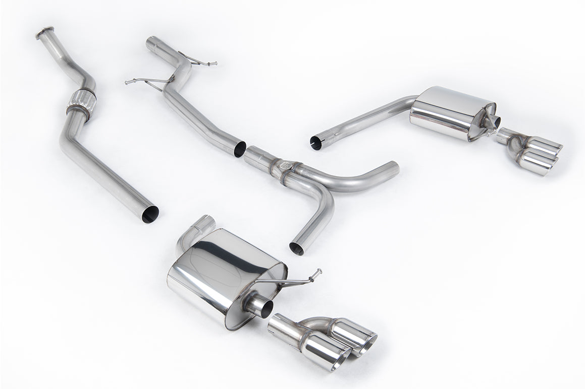 Milltek Exhaust  Audi A4 2.0 TFSI S line B8 (2WD and quattro Tiptronic-only) Saloon & Avant 2008-2011 Cat-back Exhaust SSXAU630