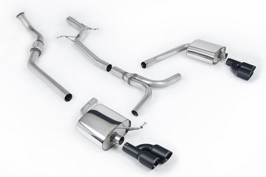 Milltek Exhaust  Audi A4 2.0 TFSI S line B8 (2WD and quattro Tiptronic-only) Saloon & Avant 2008-2011 Cat-back Exhaust SSXAU667