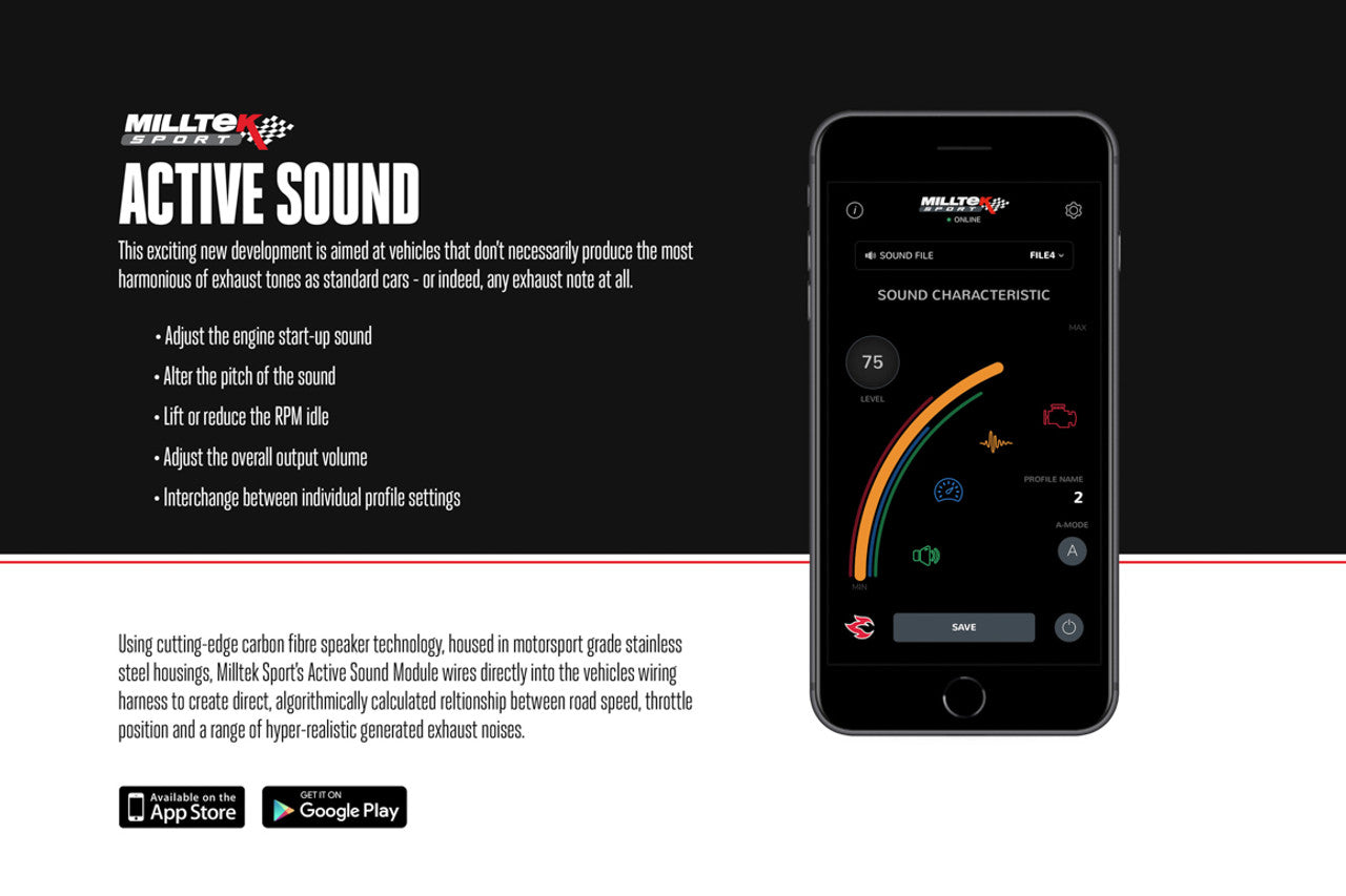Milltek Active Sound Control - V2 with 8 Selectable Sound Files - SQ7 - 4.0 V8 TDI - 2016-2020 - SSXAU668