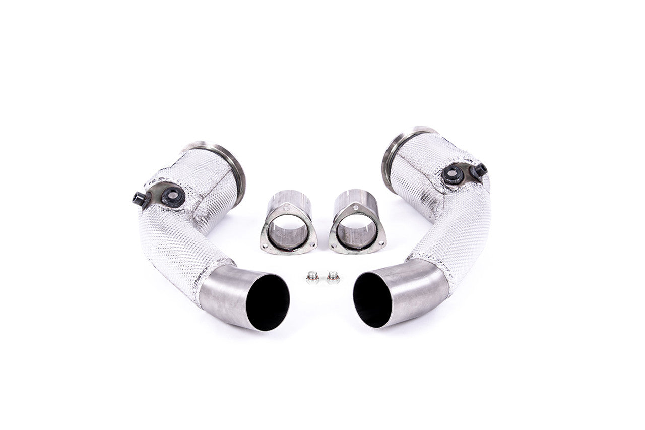 Milltek Large-bore Downpipes and Cat Bypass Pipes - Fits to OE Catback Back System - Requires Stage 2 ECU Software - S8 - D5 4.0 TFSI V8 Saloon / Sedan (Non OPF/GPF US/ROW Models) - 2020 - SSXAU908