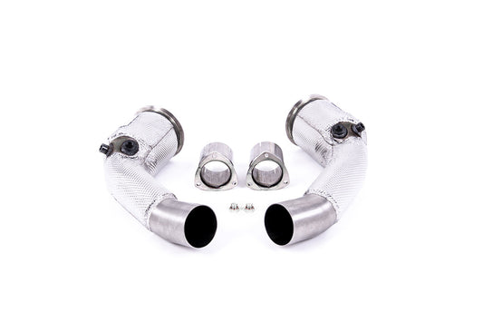 Milltek Large Bore Downpipes and Hi-Flow Sports Cats - Fits to OE Cat Back System - Requires Stage 2 ECU Software - S8 - D5 4.0 TFSI V8 Saloon / Sedan (Non OPF/GPF US/ROW Models) - 2020 - SSXAU910